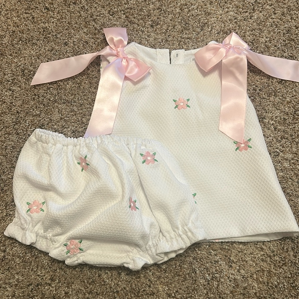 Cecil & Lou floral diaper cover set 12 months